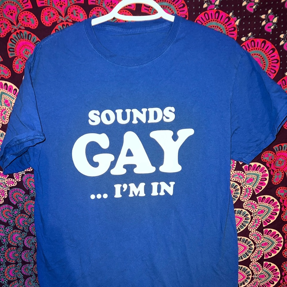 Sounds Gay I’m In Blue Graphic Tee